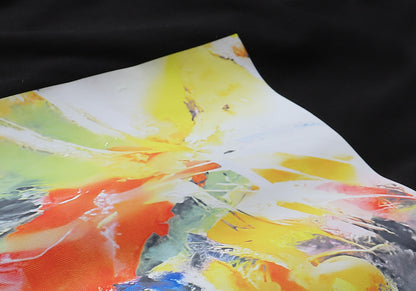 Men Streetwear Tee Black & White with Purple Brand Van Gogh-Inspired Vibrant Abstract