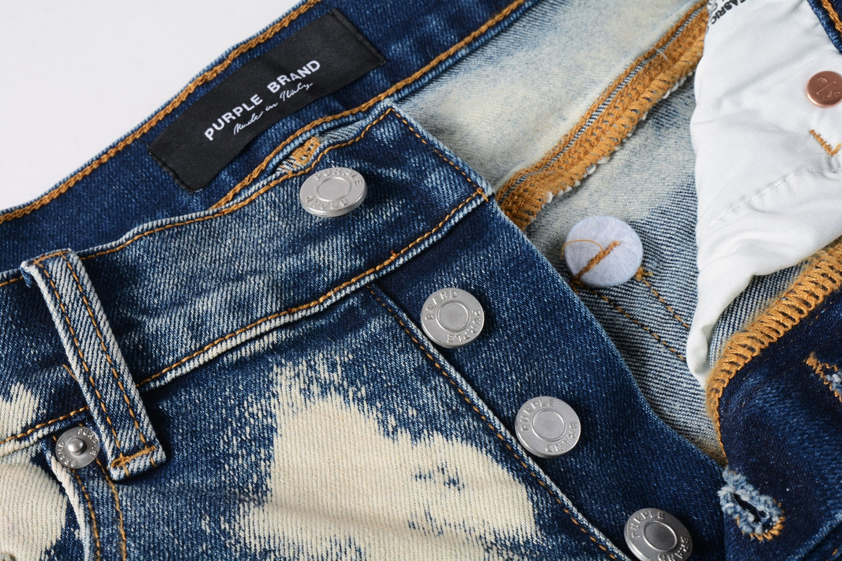 Men Streetwear Skinny Jeans Black and White Graffiti Wash with Multi Color Paint Splash 5090